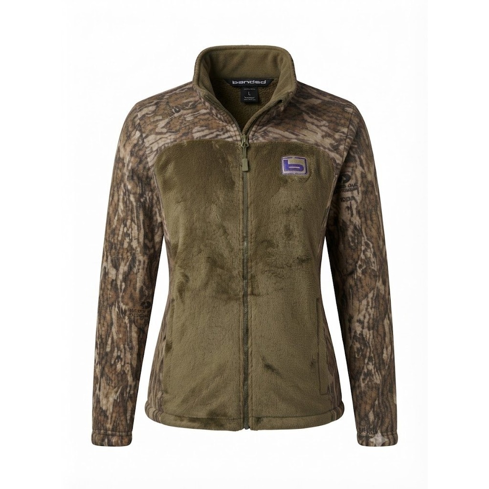 NEW Banded Womens Desoto Jacket Bottomland Camo Fleece Full Zip Large Ducks - AC